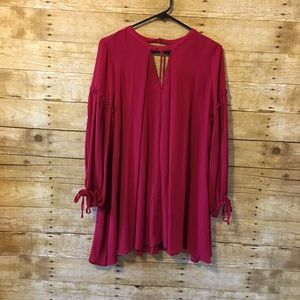 Umgee fuchsia flowy dress/tunic small